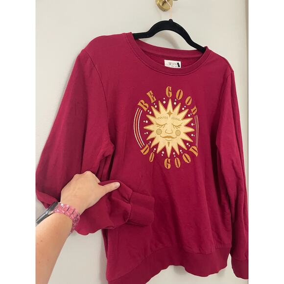 NWT WVN 100% Organic Cotton Loungewear Earthy Crew Neck Valley Sweatshirt M‎ - Picture 6 of 10